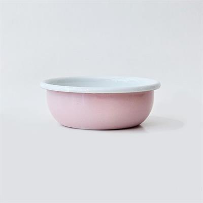 Emayra Emaye Kase 12 cm | Pembe İç Beyaz