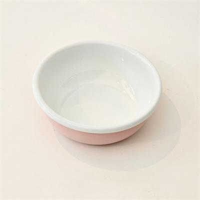 Emayra Emaye Kase 12 cm | Pembe İç Beyaz