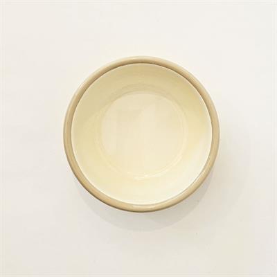 Emayra Emaye Kase 12 cm | Sarı Kordon Bej