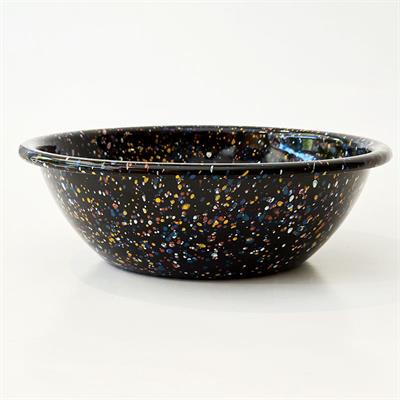 Emayra Emaye Salata Kasesi 20 cm | Serpme Desen Siyah
