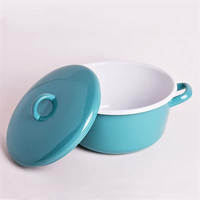 Emaye 22 cm Tencere Turkuaz