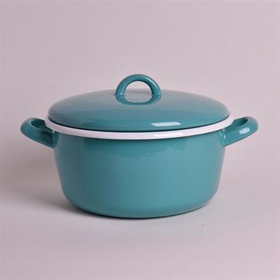 Emaye 22 cm Tencere Turkuaz