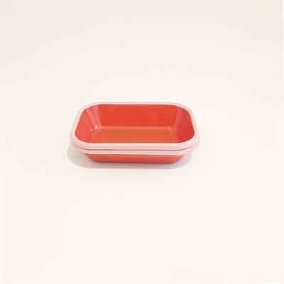Emaye 2li Meze Tabağı Kiremit 17 x 12 cm