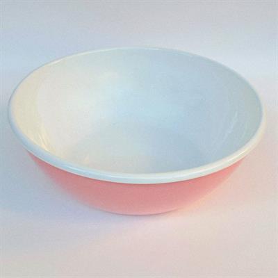 Emayra Emaye Kase 32 cm | Pembe Kordon Beyaz