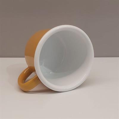 Emayra Emaye Kupa 350 ml | Oksit Sarı İç Beyaz