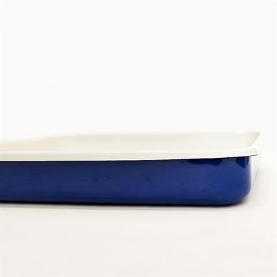 Emaye Dikdörtgen Fırın Tepsisi Kobalt 25x35x5 cm