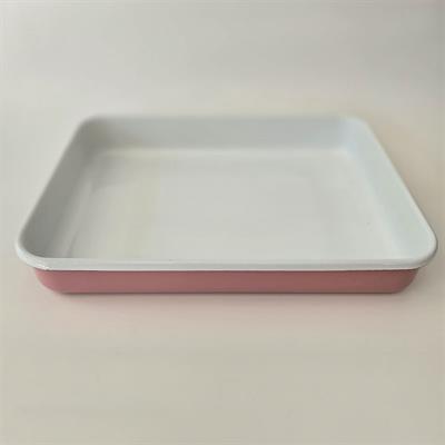 Emaye Dikdörtgen Fırın Tepsisi Pembe