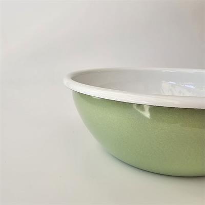 Emaye Kase 26 cm Nil Yeşili
