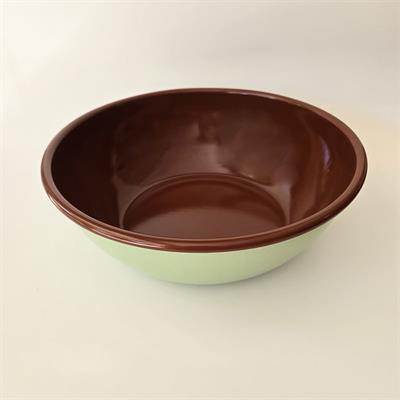 Emaye 32cm Kase Nil Yeşil Kahve