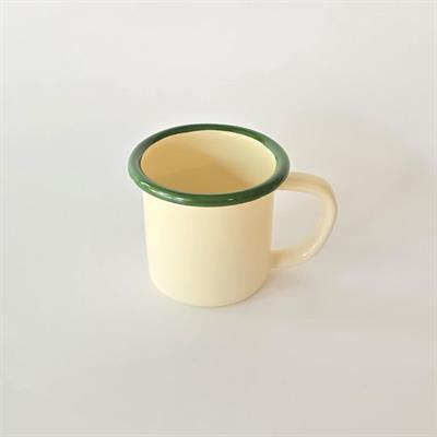 Emayra Emaye Kupa 250 ml | Krem Kordon Yeşil