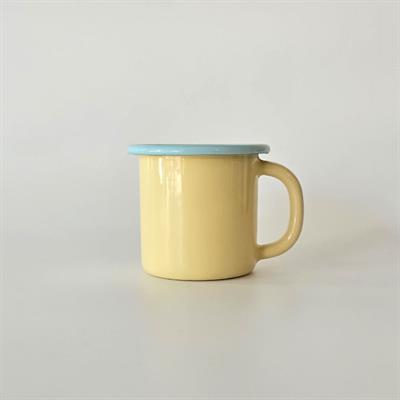 Emayra Emaye Kupa 250 ml | Sarı Kordon Mavi