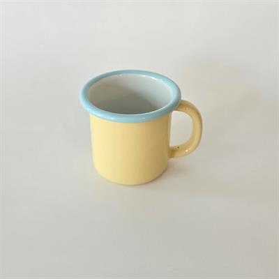 Emayra Emaye Kupa 250 ml | Sarı Kordon Mavi