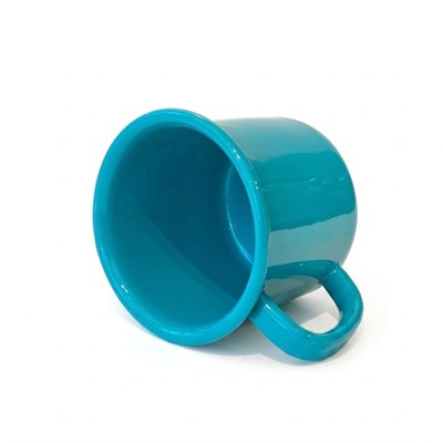 Emaye Kupa Düz Renk Turkuaz 350 ml