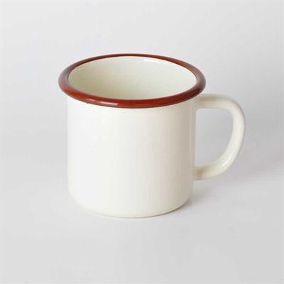 Emayra Emaye Kupa Krem Kordon Kahve 380 ml | Çamlıca Home