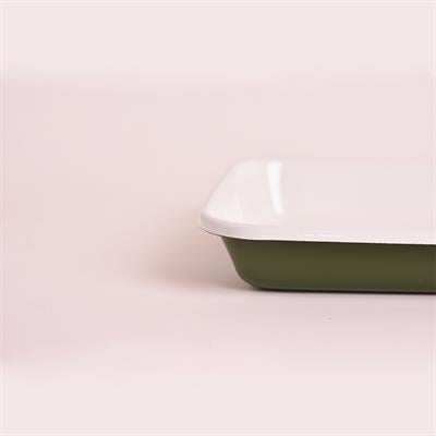 Emaye Meze Tabağı A. Yeşil 27 x 19 cm