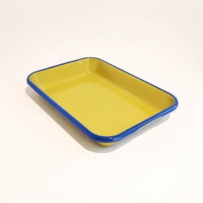 Emayra Emaye Meze Tabağı Fıstık Yeşili Kobalt Kordonlu 27x19 cm