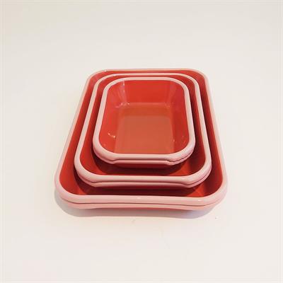 Emaye Meze Tabağı Kiremit 6lı Set