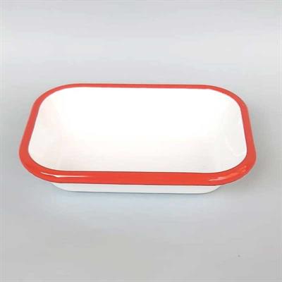 Emaye Meze Tabağı Kiremit Bant 16 cm