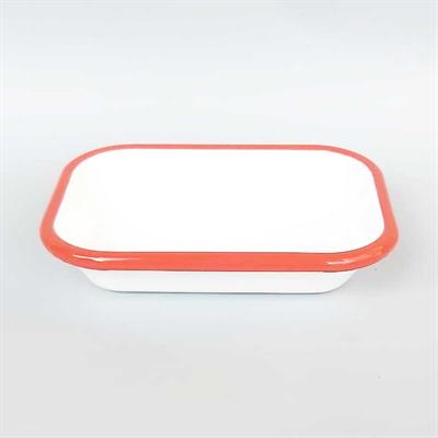 Emaye Meze Tabağı Kiremit Bant 16 cm