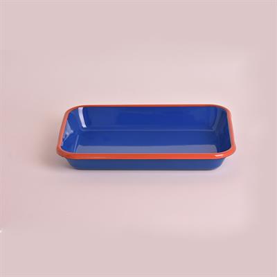 Emaye Meze Tabağı Kobalt 27 x 19 cm