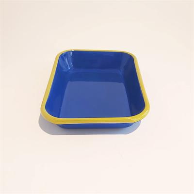 Emaye Meze Tabağı Kobalt F.Yeşil 22 x 16 cm