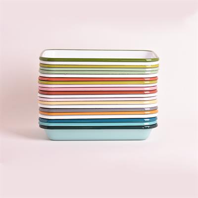 Emaye Meze Tabağı Lacivert 27 x 19 cm