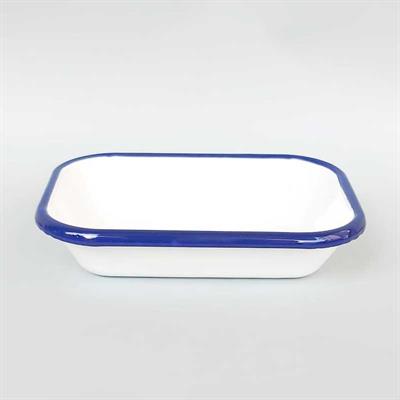 Emaye Meze Tabağı Lacivert Bant 16 cm