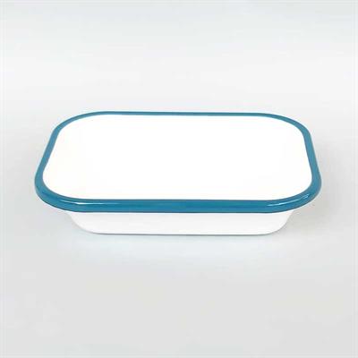 Emaye Meze Tabağı Mavi Bant 16 cm