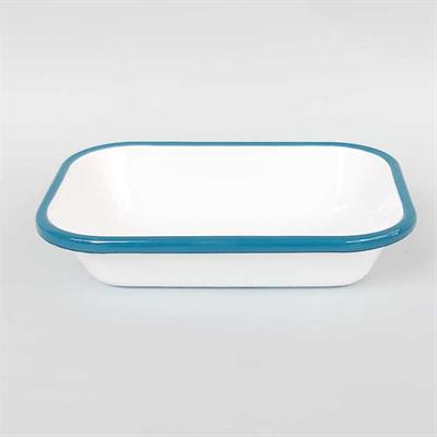 Emaye Meze Tabağı Mavi Bant 16 cm