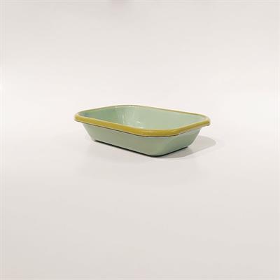Emaye Meze Tabağı Nil Yeşil Kordon F. Yeşil 17 x 12 cm