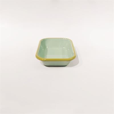 Emaye Meze Tabağı Nil Yeşil Kordon F. Yeşil 17 x 12 cm