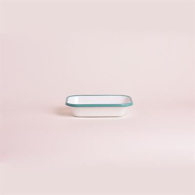 Emaye Meze Tabağı Turkuaz Bant 16 cm