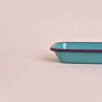 Emaye Meze Tabağı Turkuaz-Mor 16 cm