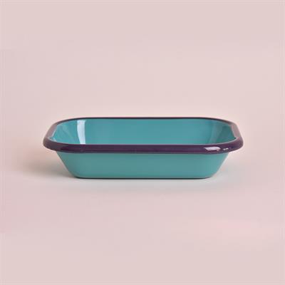 Emaye Meze Tabağı Turkuaz-Mor 16 cm