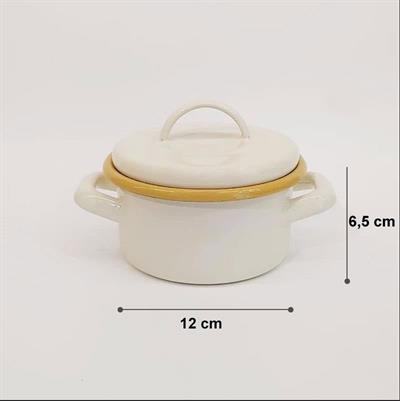 Emaye Mini Tencere 12 cm Bal