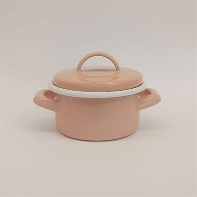 Emaye Mini Tencere 12 cm Yavruağzı