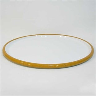 Emaye Pizza Tabağı 28 cm Oksit Sarı