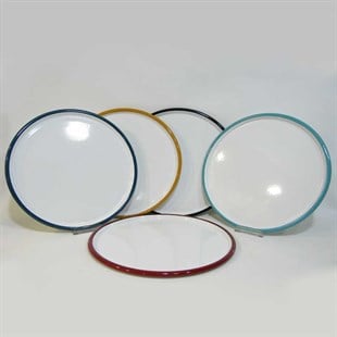 Emaye Pizza Tabağı 28 cm Oksit Sarı