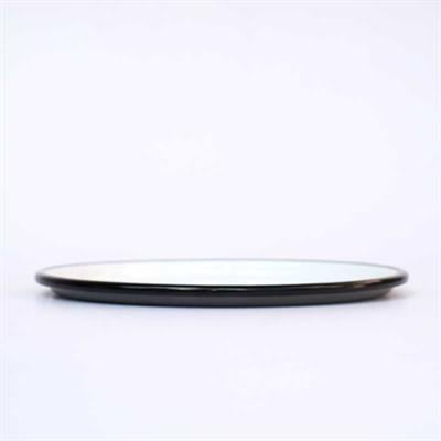 Emaye Pizza Tepsisi 28 No Gri