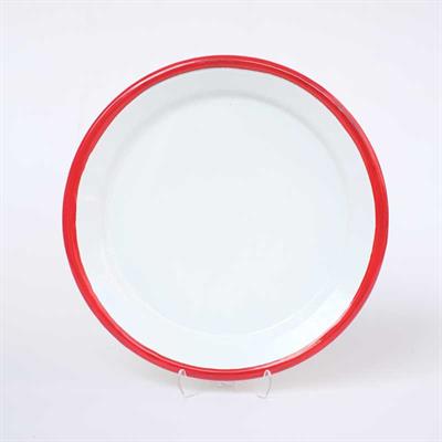 Emaye Servis Tabağı 25 cm Kırmızı