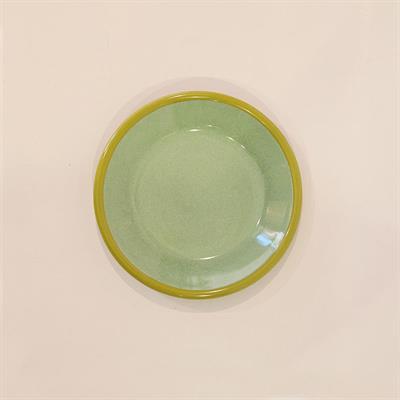 Emaye Tabak 12 cm Nil Yeşili Kordon Fıstık Yeşili