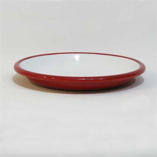 Emaye Tabak 20 cm Kırmızı