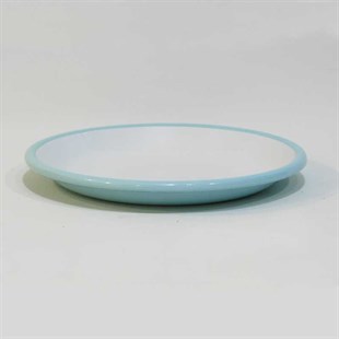 Emaye Tabak 20 cm Mint Mavi