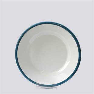 Emaye 21 cm  Kenar Tabak Petrol Yeşili