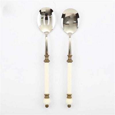 Emayra Topuzlu Porselen 2 Parça Salata Servis Seti | Antik