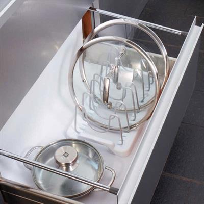 Fin Dolap Içi Tencere Kapak Tutucu-Beyaz