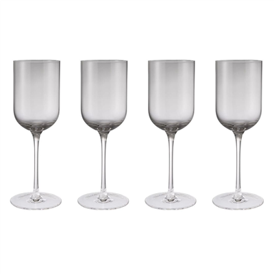 FUUMI 4lü Beyaz Şarap Kadehi Seti Füme Renk 310 ml
