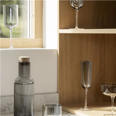 FUUMI 4lü Kırmızı Şarap Kadehi Seti Füme Renk 400 ml