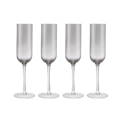 FUUMI 4lü Şampanya Kadehi Seti Füme Renk - 220 ml
