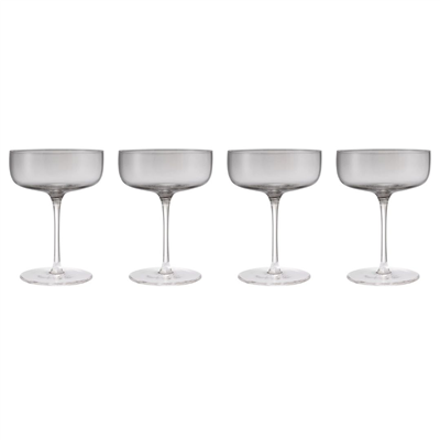 FUUMI 4lü Şampanya Kasesi Seti Füme Renk 280 ml